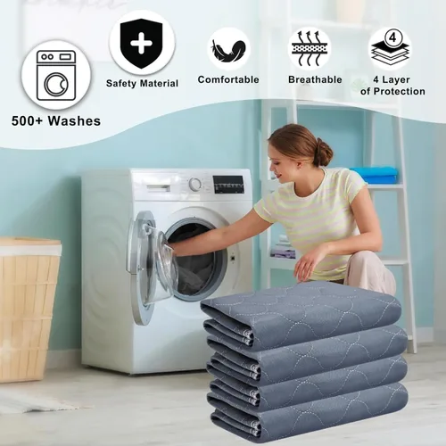 Vista 3 de RIQINXIN Almohadillas acolchadas impermeables para silla de incontinencia lavables para adultos, niños y ancianos, 21 x 22 pulgadas, 1 unidad