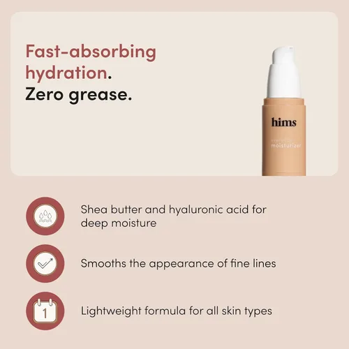 Vista 2 de Hims Everyday Moisturizer - Crema facial hidratante y no grasa - Hidratante matutino para una piel sana - Para todo tipo de piel - Vegano y sin