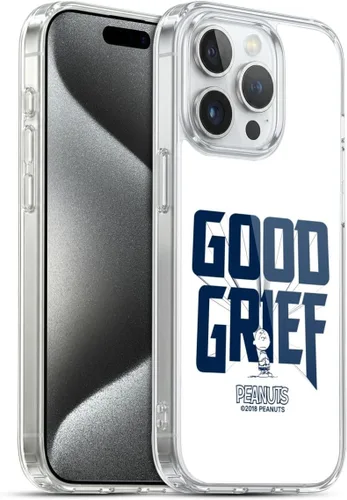 Vista 108 de Head Case Designs Funda de gel con licencia oficial de Peanuts Charlie Brown Good Grief Rock Tees [protección de grado militar] compatible con Apple
