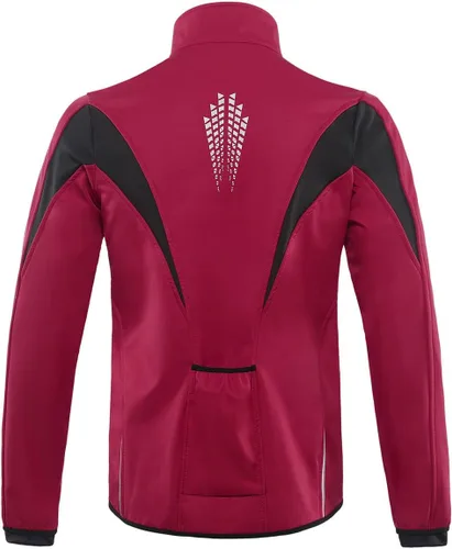 Vista 34 de Chaqueta térmica para ciclismo (tejido Softshell, resistente al viento, impermeable, 15K) de ARSUXEO