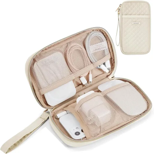 Vista 9 de BAGSMART Organizador de cables de viaje Organizador de cables de viaje Bolso Organizador electrónico Bolso Organizador de viaje, Esenciales de viaje
