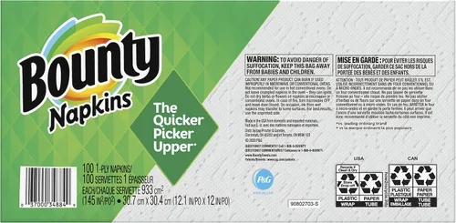 Vista 3 de Servilletas de papel Bounty Quilted, Blanco