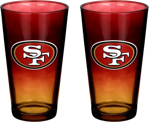 Vista 10 de The Memory Company Juego de 2 vasos con licencia de la NFL, diseño ombre, Philadelphia Eagles