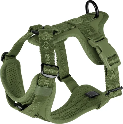 Vista 18 de Arnés para perro sin tirones con licra, dispersión de fuerza de tres puntos y acolchado 3D, malla transpirable ajustable para perros pequeños