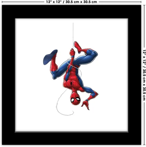 Vista 7 de Trends International Gallery Pops Marvel Comics Spider-Man - Póster de pared para colgar, 12 x 12 pulgadas, versión enmarcada en negro