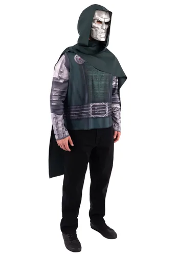 Vista 4 de Parte superior de disfraz de Doctor Doom para hombre de Marvel con máscara Multicolor