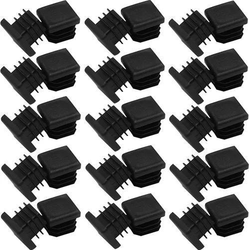 Vista 5 de Tapones cuadrados de tubo de 1 pulgada, tapones cuadrados de plástico de 0.984 in x 0.984 in para silla, protector de suelo, tubo, tapa de extremo