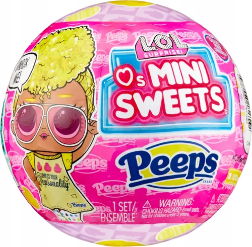 Vista 6 de L.O.L. Surprise! LOL Surprise Loves Mini Sweets Peeps - Pollito duro con muñeca coleccionable, 7 sorpresas, tema de primavera, muñeca de edición