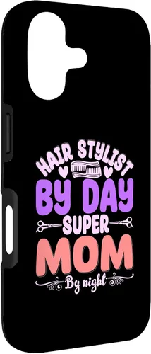 Vista 3 de Hair Stylists by Day Super Mom by Night Hair Stylist Case para iPhone 17