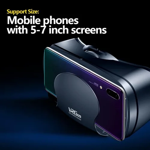 Vista 3 de VR Headset with Controller VR Glasses Compatible with 50-70inches iPhone Android 3D HD Virtual Reality Headset with Anti-Blue Light Eye Protected