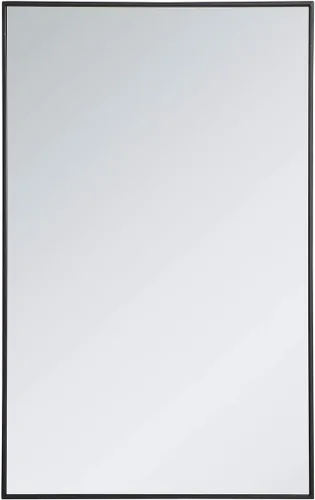 Vista 11 de Elegant Decor Monet - Espejo rectangular con marco de metal (60 x 18 pulgadas), color negro