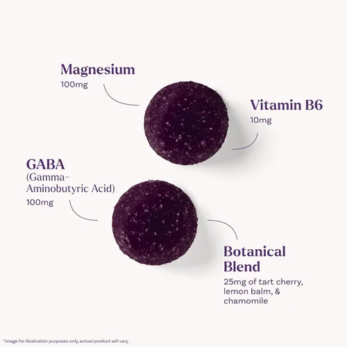 Vista 4 de Natrol Sleep & Restore - Gomitas de mezcla de glicinato de magnesio, magnesio para ayudar al sueño para adultos, sin melatonina, sabor a cereza