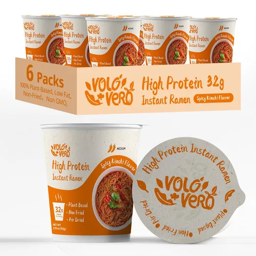 Vista 13 de VOLO VERO Tazas de fideos ramen instantáneos con alto contenido