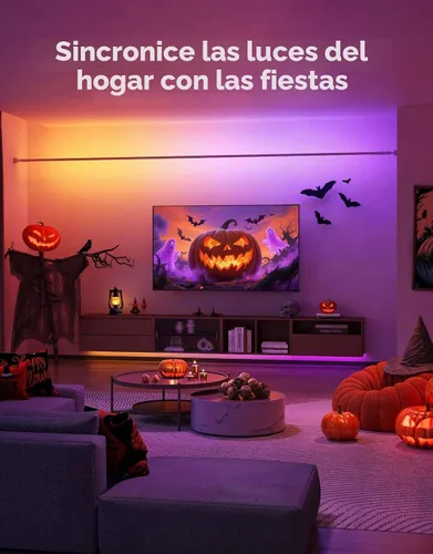 Vista 2 de Govee RGBIC - Tira de luz LED Alexa de 16.4 pies, luces LED inteligentes WiFi que funcionan con Alexa y Google Assistant, bricolaje segmentado