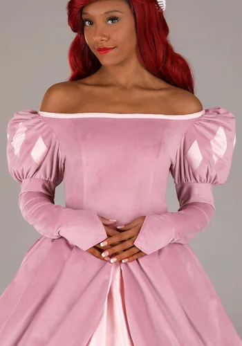 Vista 4 de Disfraz de Ariel para mujer, talla grande, color rosa