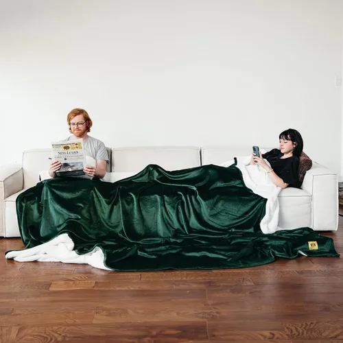 Vista 26 de Big Blanket Co Original Stretch Ballerina - Manta gigante extra grande de 6 x 6 pies, suave, elástica, lavable a máquina, se adapta a toda la familia