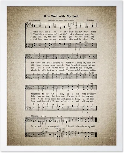 Vista 19 de Poster Master Póster de partitura de música vintage, impresión de himno retro, regalo para músico, amigo, "How Great Thou Art, himno, verso