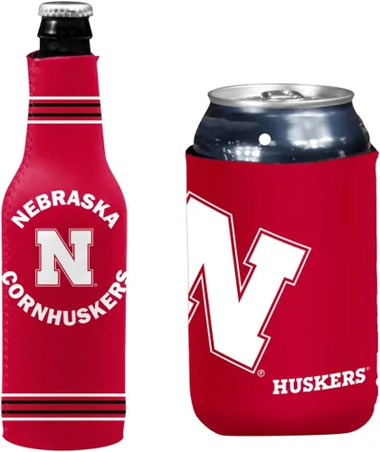Vista 49 de College Team Color Logo Can & Bottle Holder Insulator Beverage Cooler Set