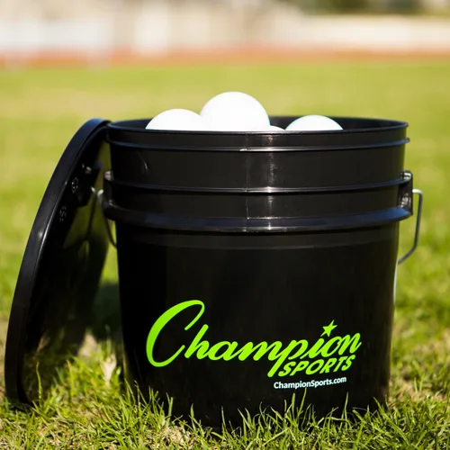Vista 8 de Champion Sports Lacrosse Balls Bucket - 36 Count NCAA & NFHS Certified Regulation Training & Game Balls - Yellow