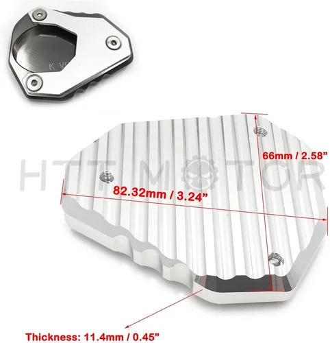 Vista 8 de KAW-253VER6500618- Almohadilla de extensión CNC de soporte lateral compatible con Kawasak Versys 650 2015-2017 2018 gris