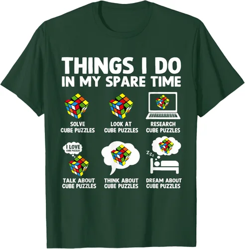 Vista 60 de Things I Do in My Spare Time Cube Puzzle Speed Cubing Camiseta