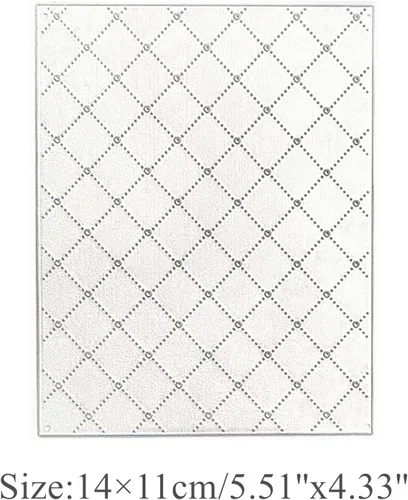 Vista 2 de hinana Troqueles de metal rectangulares con agujero de corazón, agujero de rombo con fondo rectángulo, plantillas cortadas para álbumes de recortes