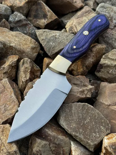 Vista 9 de Poshland BC-69 Cuchillo Skiner de Acero de Damasco Hecho a Mano de 5.50 Pulgadas Full Tang
