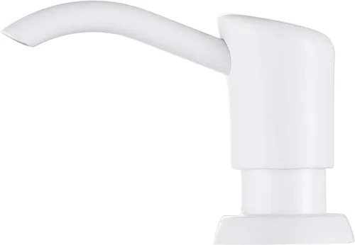 Vista 14 de GAGALIFE Dispensador de jabón integrado o dispensador de loción para fregadero de cocina, cabezal de bomba ABS de níquel cepillado, con botella