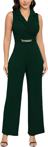Vista 13 de DeftSharp Overol largo y elegante para mujer, sexy, para cóctel, fiesta, club, casual, para trabajo