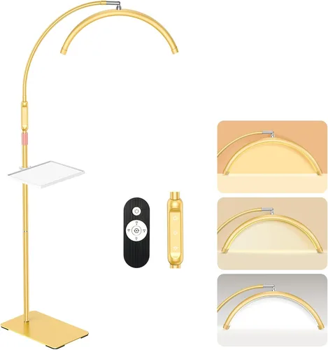Vista 11 de Mznoo Luz de pestañas con bandeja de herramientas, luz de luna LED de Rosa