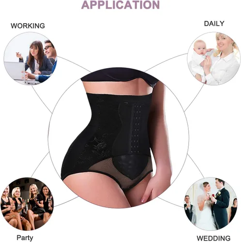 Vista 7 de YERKOAD Bragas con control de abdomen para mujer, moldeador de glúteos, corsé corto de cintura alta, moldeador de cuerpo, ropa