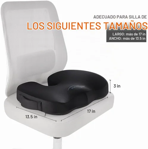 Vista 3 de WAOAW Cojín de asiento, cojines para silla de oficina, almohada para asiento largo de automóvil, almohadilla de espuma viscoelástica para espalda