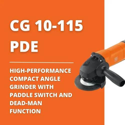 Vista 2 de Fein CG 10-115 PDE - 72226060120 - Amoladora angular compacta OEM de 4-1/2 pulgadas con motor de 1,140 W e interruptor de paleta, características