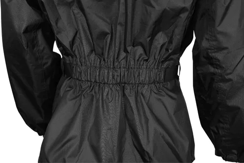 Vista 9 de Nelson Rigg Solo Storm - Chaqueta de lluvia, impermeable, transpirable y plegable (negro, talla S)
