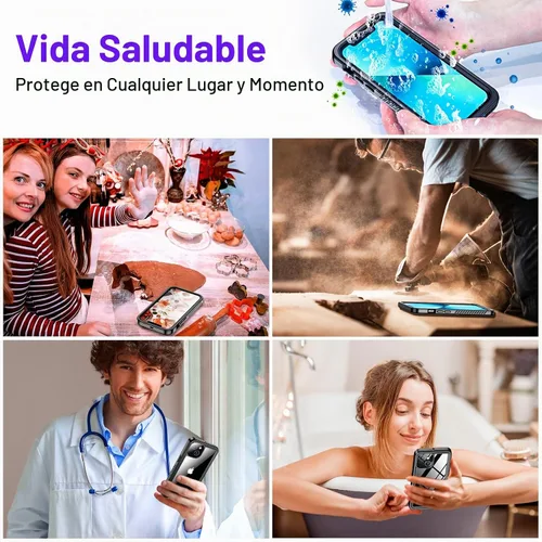Vista 7 de Red2Fire 2024 Nuevo para iPhone 13 Funda impermeable, [protector de pantalla incorporado y protector de cámara] [cuerpo completo a prueba de golpes]