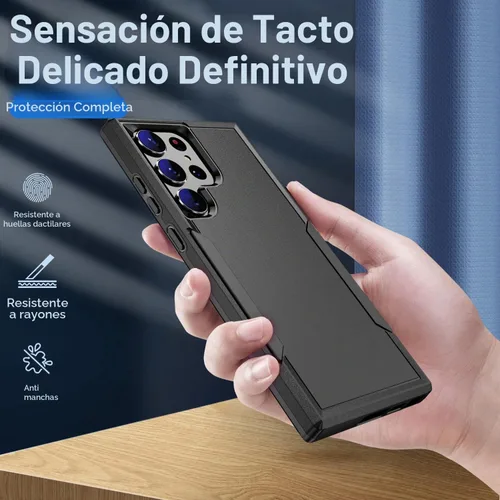 Vista 3 de Funda para S23 Ultra, con protector de pantalla HD [probada contra caídas de grado militar], resistente, resistente, a prueba de golpes, para Galax