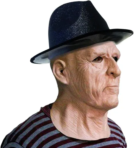 Vista 7 de HENGYUTOYMASK Máscara realista de hombre viejo máscara de látex masculina para Halloween, látex cosplay humano