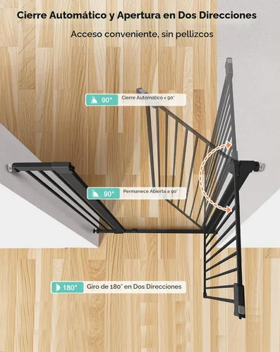 Vista 3 de COMOMY Puerta de bebé extra alta de 42 pulgadas para escaleras, se adapta a