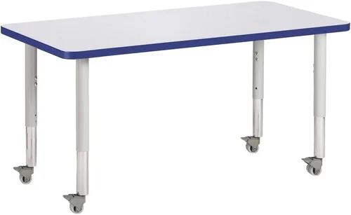 Vista 40 de Jonti-Craft Berries 6478JCM180 - Mesa de actividades rectangular, altura M (20-31 pulgadas de altura ajustable, móvil), 24 x 36 pulgadas