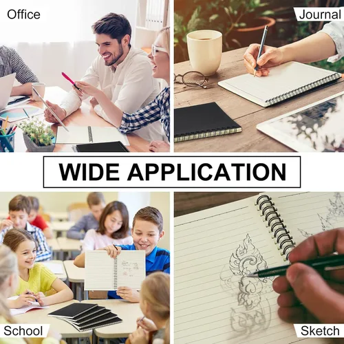 Vista 4 de Yahenda Cuaderno de Espiral al Por Mayor A5 Diario Rayado 8.3'' x 5.5'' Papel de Composición para Escritura Bloc de Notas Pequeño Cuaderno