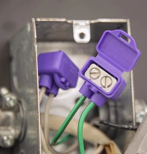 Vista 4 de King Innovation 95015 AlumiConn - Conector de cable, paquete de 10, morado, conteo