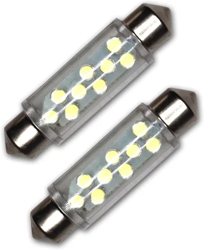 Vista 2 de LEDDL-42M-W9 - Bombillas LED de cúpula para festejo de 1.654 in, 9 luces LED blancas juego de 2 piezas