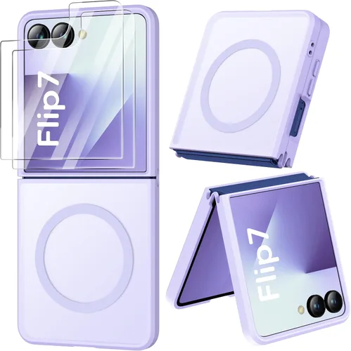 Vista 38 de ORETECH Magnético para Samsung Galaxy Z Flip 6 con 2 protectores de Negro