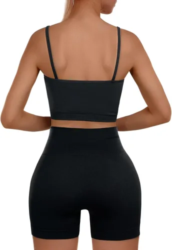 Vista 2 de Sportneer Workout Sets Two Piece Outfits for Women, Gym Yoga Shorts Sets High Waist Women's Tracksuit Active Wear