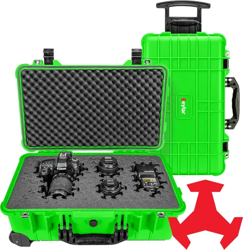 Vista 15 de Eylar Estuche rígido de 22 pulgadas con rodillo de mano con espuma Ragar XP Crosslink reconfigurable y reutilizable, impermeable, a prueba de golpes