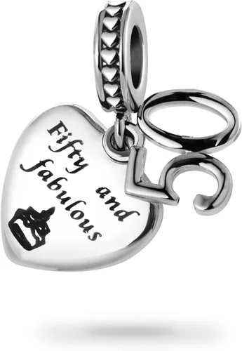 Vista 2 de TGLS Abalorio de corazón de feliz cumpleaños 12, 16, 18, 21, niñas, para ceremonias de llegada de edad, compatible con pulseras Pandora