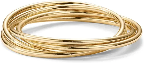 Vista 3 de PAVOI 14K Plated Interlocked Rolling Anxiety Ring for Women and Men Fidget Ring for Women Stacking Ring Gold Ring for Women