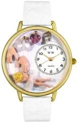Vista 2 de Whimsical Gifts Massage Therapist 3D Watch Gold or Silver Large Unique Fun Novelty Handmade in USA