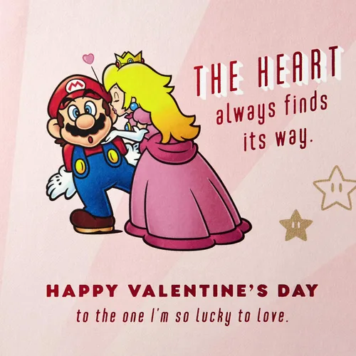Vista 7 de Hallmark Pokémon Anniversary Card, Love Card (Pikachu, I Choose You) & Nintendo Super Mario Valentine's Day Card for Husband, Wife, Boyfriend