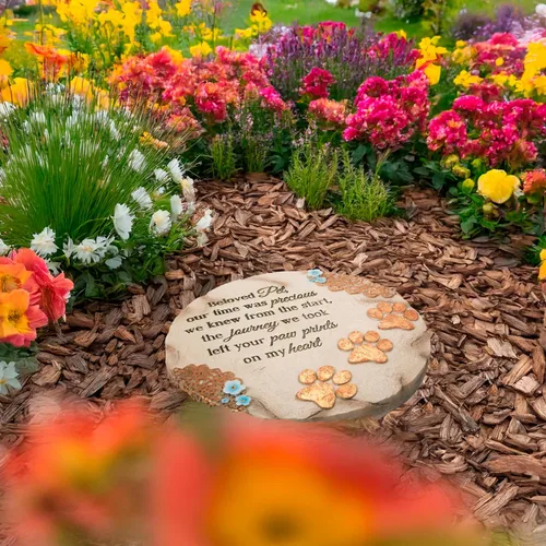 Vista 6 de Pavilion Gift Company 19059 Light Your Way - Piedra conmemorativa de jardín, 10 pulgadas, querida mascota